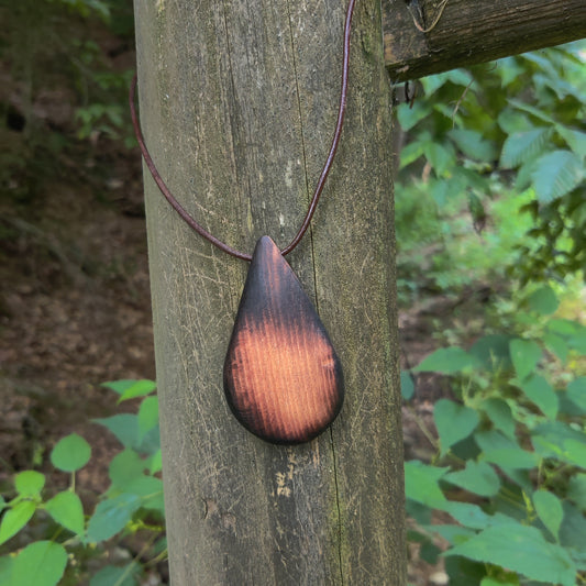 Handmade drop shaped pendant